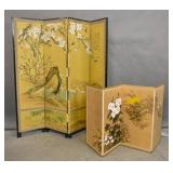 2 Japanese 4-panel paper screens