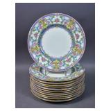 Set of 12 Mintons porcelain dinner plates