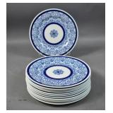 Set of 12 Royal Worcester porcelain service plates