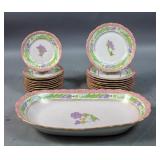 Limoges porcelain partial luncheon service