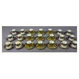 Set of Limoges porcelain demitasse cups & saucers;