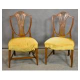 Pair of Georgian style mahogany side chairs