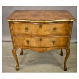 Italian Rococo style walnut serpentine commode