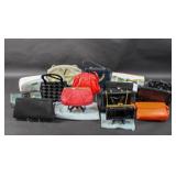 Group of 15 leather & cloth handbags