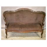 Victorian walnut settee