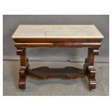 American Empire mahogany marble top console