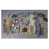 Group of costume jewelry necklaces