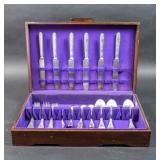 Rogers silver plated partial flatware service