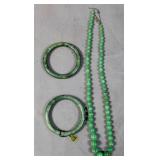 Jade necklace;