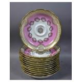 Set of 12 Austrian Royal Wettin porcelain plates