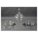 Anglo-Irish cut glass compote;
