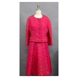 Nina Ricci red skirt set
