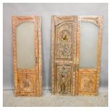 3 Carved wood panels