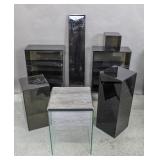 Group of 5 tinted acrylic articles;