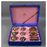 Chinese silver tea service with fitted case