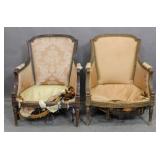 Pair of Louis XVI style bergeres