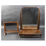 2 Mahogany shaving mirrors