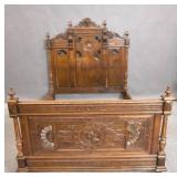 Italian walnut full size bed