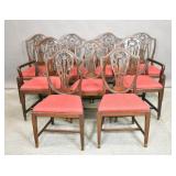 9 Mahogany dining chairs