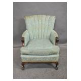 Queen Anne style mahogany armchair