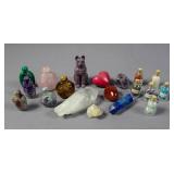 Group of semi-precious stone objects