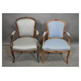 2 Louis XV style stained wood fauteuils