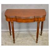 Victorian style mahogany fold-over table