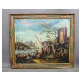 Neoclassical style Harbor Scene