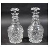 Pair of Regency cut glass decanters