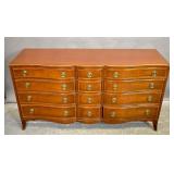 RWay Furniture Co. mahogany 12-drawer dresser