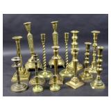 15 Brass candlesticks