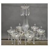 Cut crystal 6-light chandelier