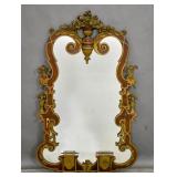 Georgian style painted & gilt mirror