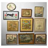 10 Framed textile works