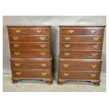 Pair of mahogany tall chests
