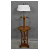 Regency style mahogany side table/floor lamp