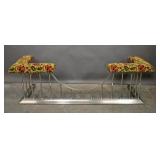 English style metal & upholstered club fender