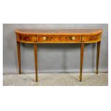 Hekman mahogany & inlaid demilune console