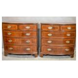 Pair of Georgian style mahogany chests