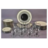 Art Deco Warrin porcelain partial dinner service