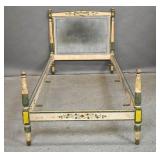 Empire style painted twin bed
