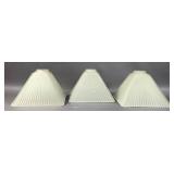 Set of 3 frosted glass shades