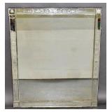 Contemporary etched glass mirror