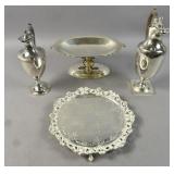 4 silver plated table articles