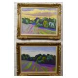 Pair of landscape paintings