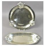 2 Royal Danish Sterling silver trays