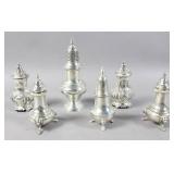 6 sterling silver salt & pepper shakers