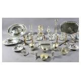 Group of silver plated table articles