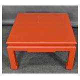 Red lacquered low table