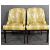 Pair of Faux snakeskin chairs